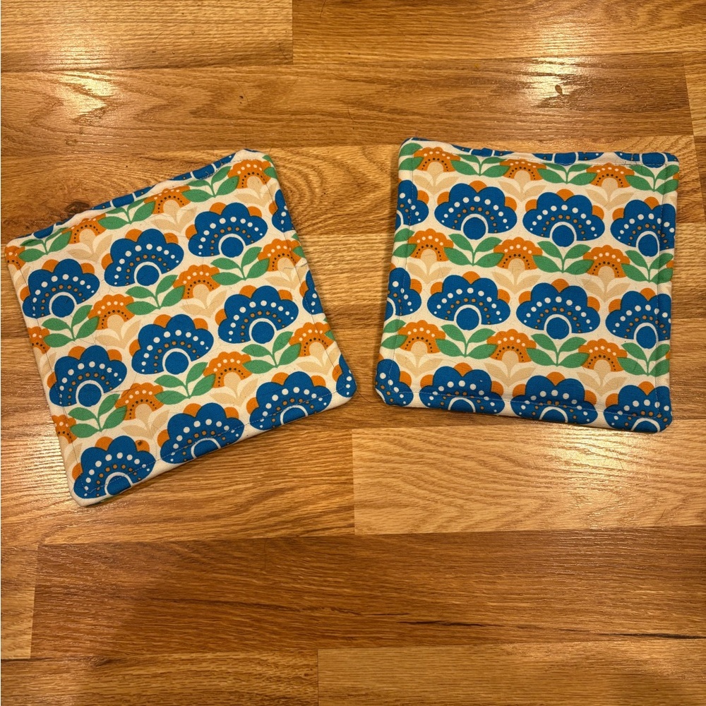 Artisan Japanese fabric retro  Floral Patterned Pot Holders